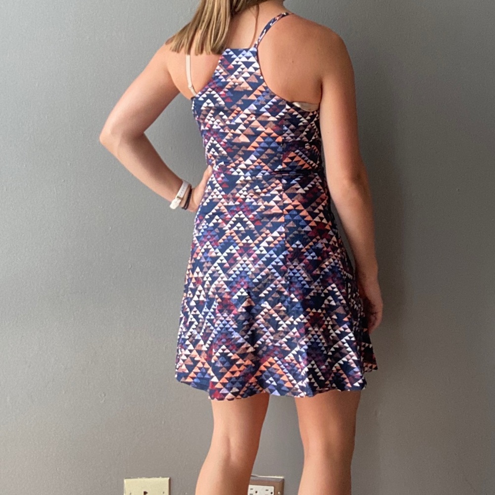 Geometric print colorful dress - Picture 3 of 4